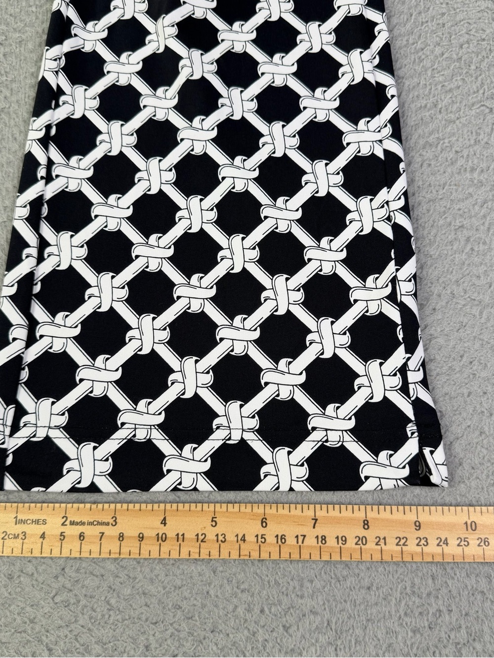 Lulu B Pants Womens Small Black White Rope Print Active Pull On Straight Preppy - Picture 7 of 9